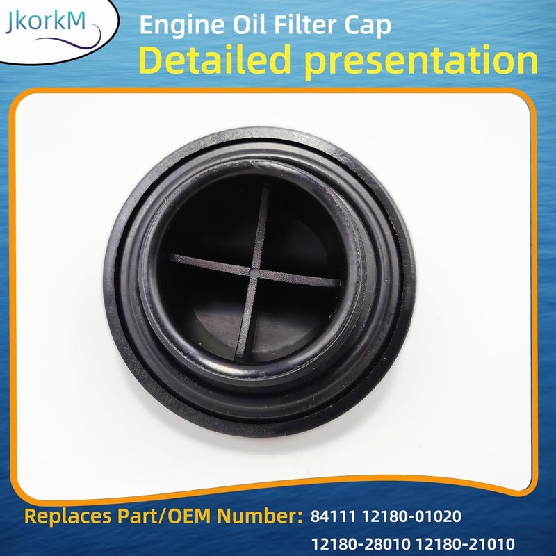 JkorkM غطاء تعبئة زيت المحرك 84111 12180-21010 متوافق مع طرازات تويوتا وساين، مناسب لتويوتا 2002-2011 كامري RAV4 هايلاندر سولارا 4Runner كورولا تاكوما، مناسب لسياون tC OE#12180-01020 - Image 5